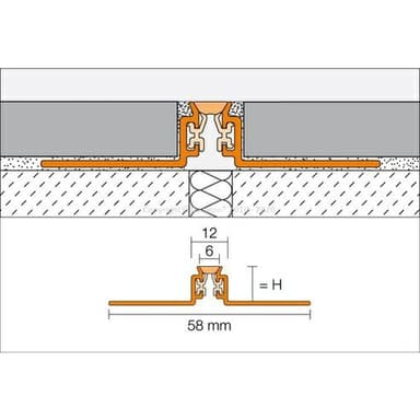 DILEX-AKWS Dilatační profil Hliník, H=21mm, PVC vložka - 6mm, 2,5m - Béžová 4