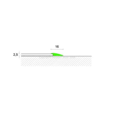 72627 54/A Ukonč. náběh H=2.5mm, lepící /Hl. zlato/ délka: 2,7m 4