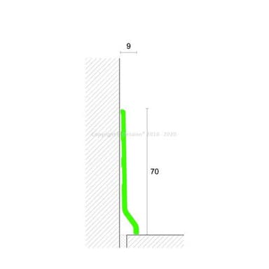 29796 8600 Sokl 70mm /PVC - 557 = Černá/ 200cm 4