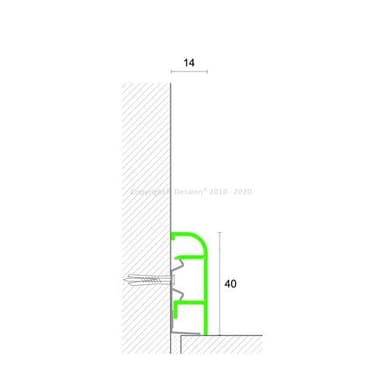 78000 97/4SF Sokl 40mm/14mm/+5zámků/Elox stříbro/200cm 3