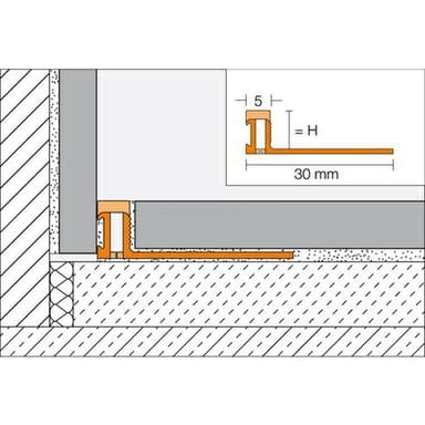DILEX-BWA dilatace jednostranná H=10mm PVC 5mm - Šedá 4
