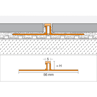 DILEX-BWS dilatace PVC, H=11mm, šířka: 5mm - Černá 4