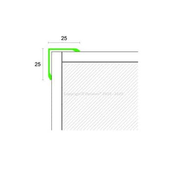 76108 210/A Nárožník lepící 25x25mm /Elox zlato/300cm 4