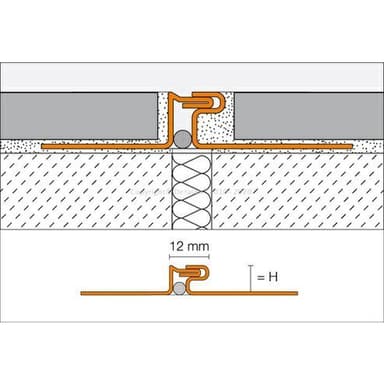 DILEX-EDP Dilatace H=10mm, šířka: 12mm, Ušlechtilá ocel V2A, délka: 2,5m 4