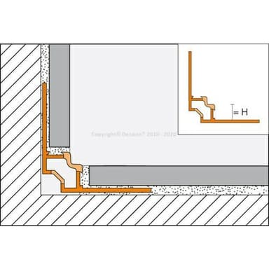 DILEX-EF Dilatace kout  PVC, H=10mm, 2,5m - Pastel. šedá 4
