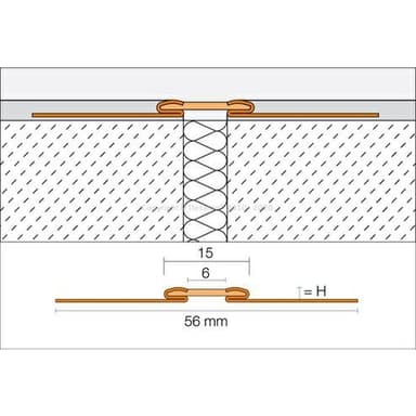 DILEX-KSB Dilatace Ušlechtilá ocel V4A, H=6,0mm, vložka 6mm - Šedá 4