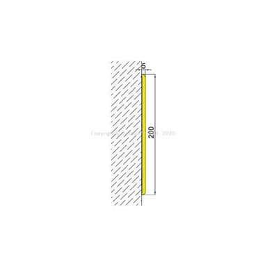 ARFEN HSP 200 hygienická ochranná nalepovací lišta na stěnu, PVC, výška 200 mm, tloušťka 5 mm 3