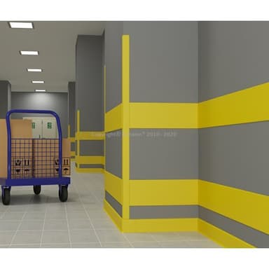 ARFEN HSP 200 hygienická ochranná nalepovací lišta na stěnu, PVC, výška 200 mm, tloušťka 5 mm 4