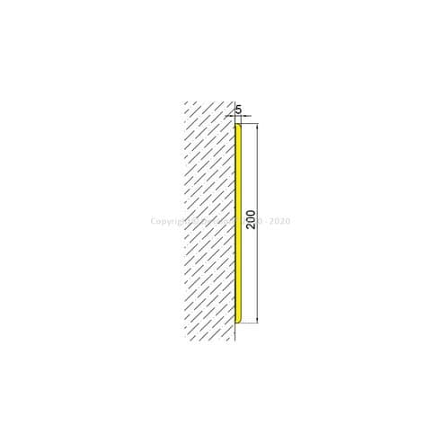 ARFEN HSP 200 hygienická ochranná nalepovací lišta na stěnu, PVC, výška 200 mm, tloušťka 5 mm
