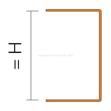 KERDI BOARD-ZA U-profil 50mm, 2 strany perforace, Ušlechtilá ocel V2A broušená 4