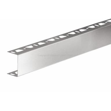 KERDI BOARD-ZA U-profil 50mm, 2 strany perforace, Ušlechtilá ocel V2A broušená 1