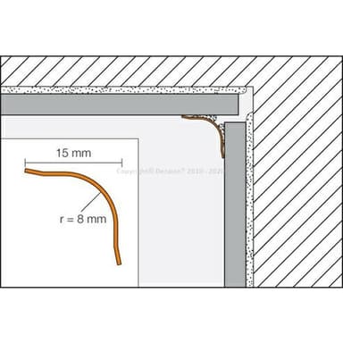 ECK-KHK Vnitřní kout, Ušlechtilá ocel V2A kartáčovaná, 15x15mm oblý - Délka: 2,0m 4