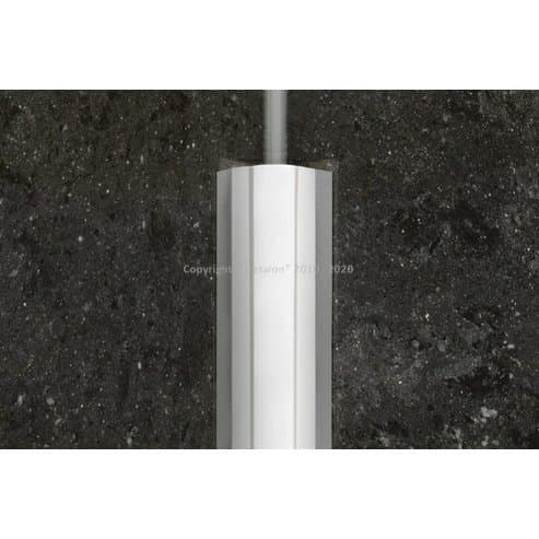ECK-KHK Vnitřní kout, Ušlechtilá ocel V2A kartáčovaná, 15x15mm oblý - Délka: 2,5m