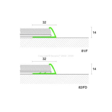 73297 82/FD Ukonč. koberce s trny 13x32mm Hl. Stříbro, délka: 2,7m 2