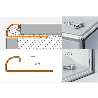 RONDEC-EP Ukon. profil, Ušlechtilá ocel V2A lesk, H=6mm, délka: 2,5m 4