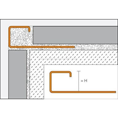 RONDEC-MC Ukon. profil  H=8mm, délka: 2,5m, Mosaz Chromovaná 4
