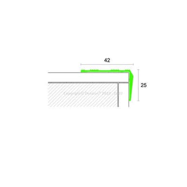 75358 70/A Schod.hrana lepící 42x25mm/Elox stříbro/340cm 4