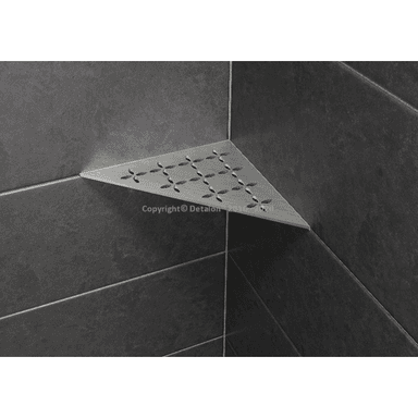 SHELF-E-S1, polička, design FLORAL, ušlechtilá ocel kartáčovaná 4