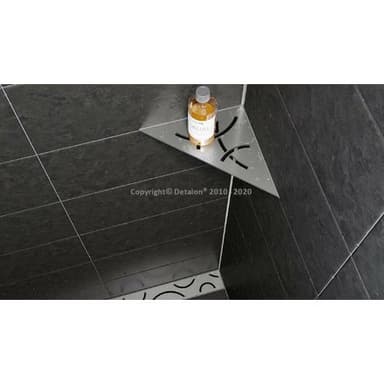 SHELF-E-S1, polička, design CURVE, ušlechtilá ocel kartáčovaná 5