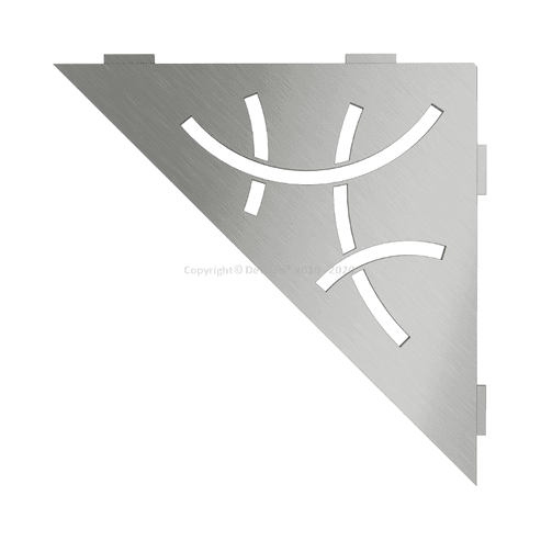 SHELF-E-S1, polička, design CURVE, ušlechtilá ocel kartáčovaná