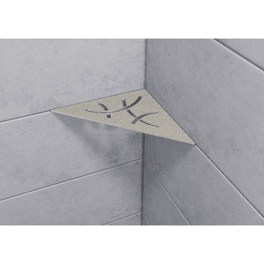 SHELF-E-S1, polička, design CURVE, hliník strukturovaný povrch, kamenná šedá 4