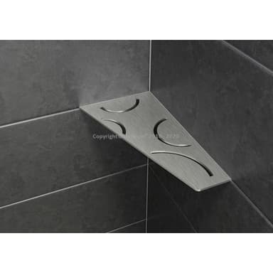 SHELF-E-S3, polička, design CURVE, ušlechtilá ocel kartáčovaná 3