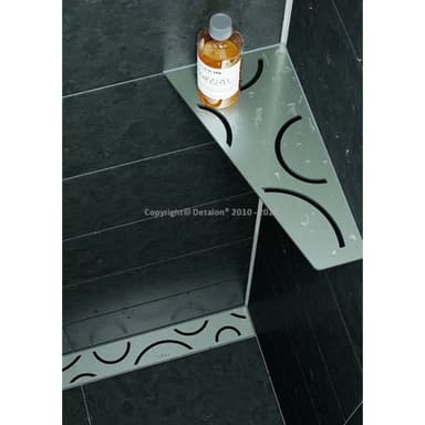 SHELF-E-S3, polička, design CURVE, ušlechtilá ocel kartáčovaná 4