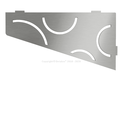 SHELF-E-S3, polička, design CURVE, ušlechtilá ocel kartáčovaná