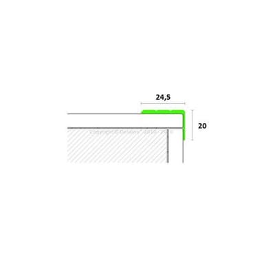 Schodišťová hrana lepící 25x20mm /Ořech/270cm 5