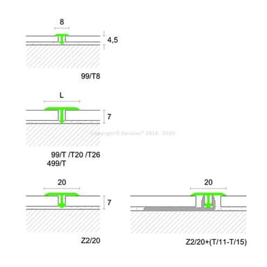 75090 399/T20 Přechod.lišta -T- 20mm/Mosaz/270cm 4