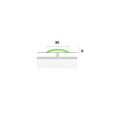 Přechodová lišta oblá, lepící 30mm /Dub/Bez laku/90cm 5