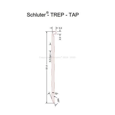 TREP-TAP Krycí schod. profil, B=50mm, Hl. Stříbro matný, délka: 2,5m 5