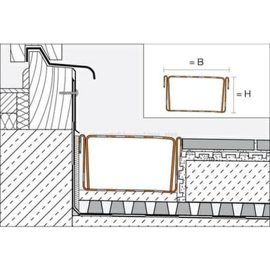 TROBA-LINE TLG Žlab uzav. Ušlech. ocel V2A, H=20mm, š=75mm, délka: 1.0m 4